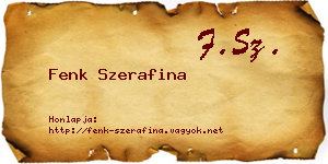 Fenk Szerafina névjegykártya